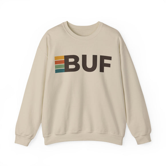 Buffalo, New York BUF Retro Stripe Sweatshirt