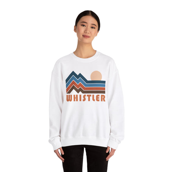 Whistler, Canada Sweatshirt Retro Mountains, Whistler Unisex Graphic Crewneck