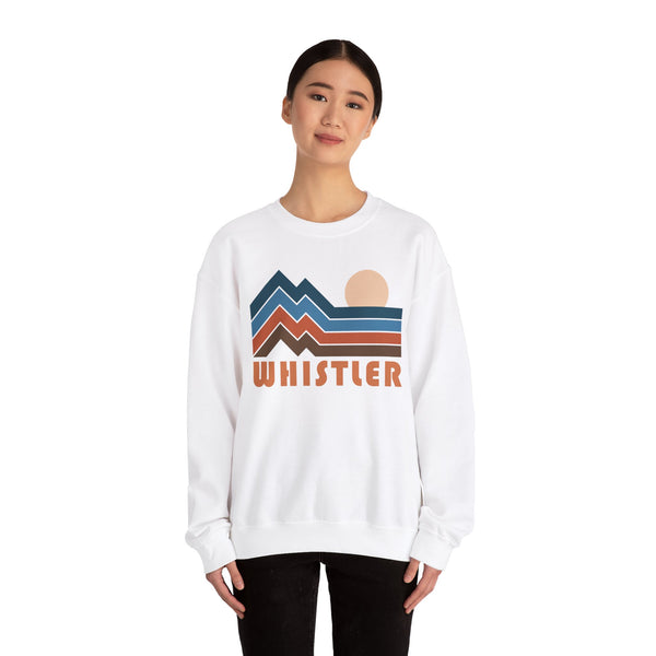 Whistler, Canada Sweatshirt Retro Mountains, Whistler Unisex Graphic Crewneck