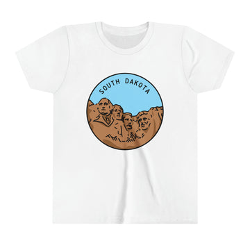 Buy white South Dakota Youth T-Shirt - Unisex Kids South Dakota Shirt