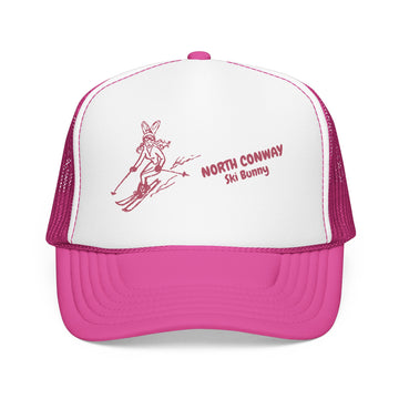 North Conway, New Hampshire Ski Bunny Foam Trucker Hat