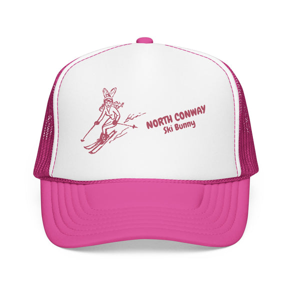 North Conway, New Hampshire Ski Bunny Foam Trucker Hat
