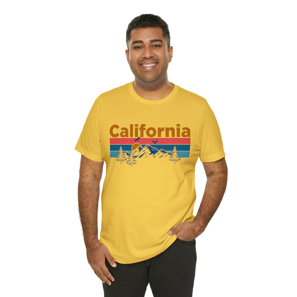 California T-Shirt - Mountain Sunset Unisex California Shirt