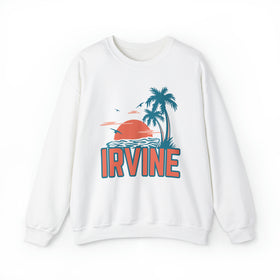 Irvine, California Sweatshirt - Unisex Palm Tree Irvine Sweatshirt