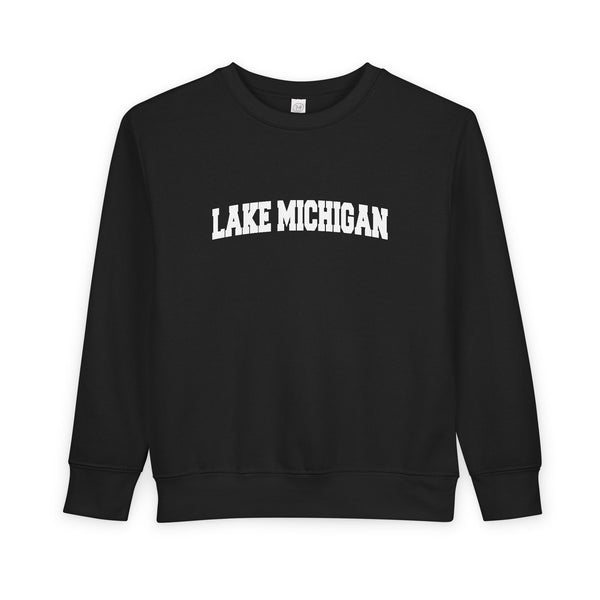 Lake Michigan Toddler Sweatshirt - Lake Michigan Toddler Crewneck Sweatshirt