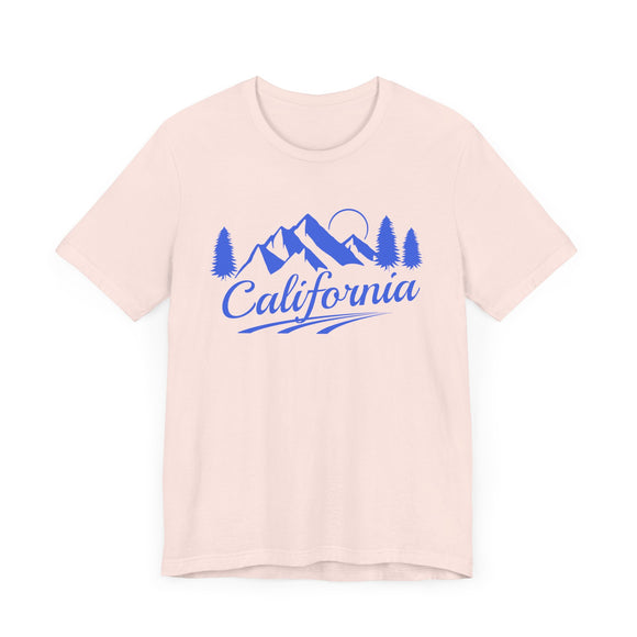California T-Shirt - Retro Mountain Unisex California Shirt
