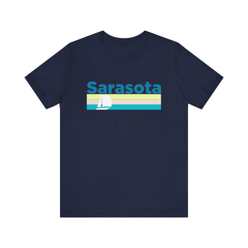 Buy navy Sarasota, Florida T Shirt - Sailboat Graphic Tee