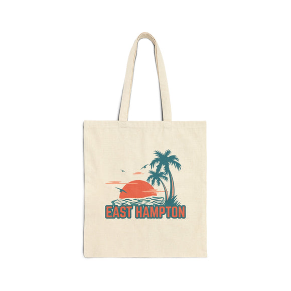 East Hampton, New York Cotton Canvas East Hampton Tote Bag