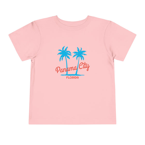 Panama City Beach, Florida Toddler T-Shirt - Retro Palm Tree Toddler Panama City Beach Shirt