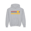 California Youth Hoodie, Retro Sunrise California Youth Sweatshirt-2