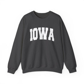 Buy dark-heather Iowa Sweatshirt - Unisex Graphic Crewneck