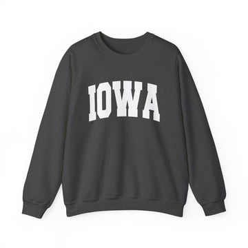 Buy dark-heather Iowa Sweatshirt - Unisex Graphic Crewneck