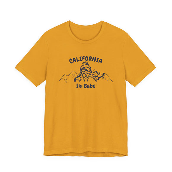 California Ski Babe T‑Shirt - Retro Skiing Graphic Tee