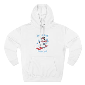 Premium Telluride, Colorado Skiing Snowman Hoodie