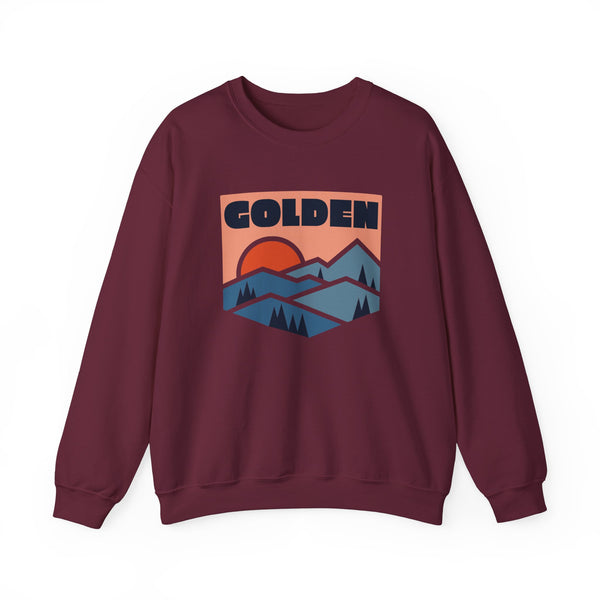 Golden, Colorado Sweatshirt Retro Mountains, Golden Unisex Graphic Crewneck