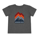 Jackson Hole, Wyoming Toddler T-Shirt - Retro Palm Tree Toddler Jackson Hole Shirt-4