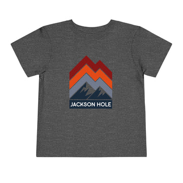 Buy dark-heather-grey Jackson Hole, Wyoming Toddler T-Shirt - Retro Palm Tree Toddler Jackson Hole Shirt
