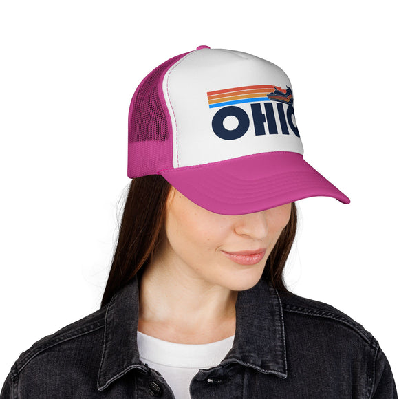 Ohio Retro PWC Boating Trucker Hat - Vintage Style Ohio Cap