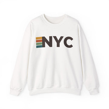 New York City, New York NYC Retro Stripe Sweatshirt