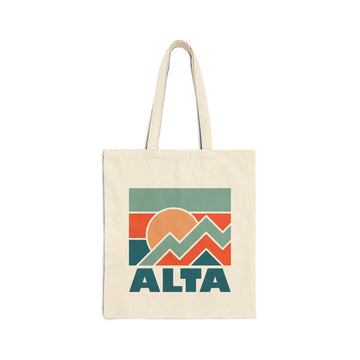 Alta, Utah Cotton Canvas Alta Tote Bag - Sunset Square