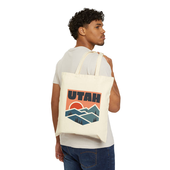 Utah Cotton Canvas Tote Bag - 15" x 16"