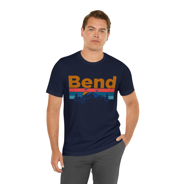 Bend, Oregon Shirt - Mountain Sunset Unisex Bend T-Shirt