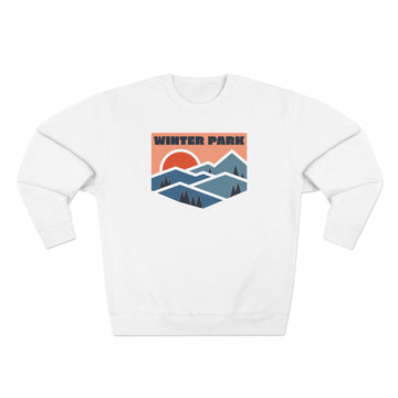 Premium Winter Park, Colorado Mountain Graphic Sweatshirt