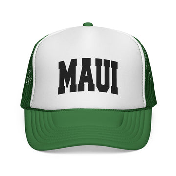 Buy green Maui, Hawaii Collegiate Style Trucker Hat
