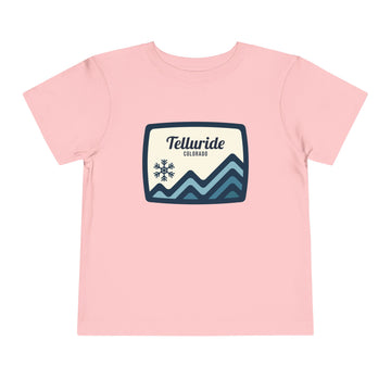 Buy pink Telluride, Colorado Toddler T-Shirt — Mountain Tee