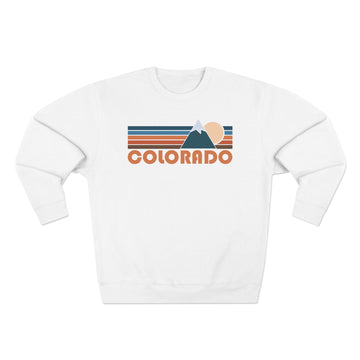 Buy white Premium Colorado Retro Mountain Graphic Sweatshirt