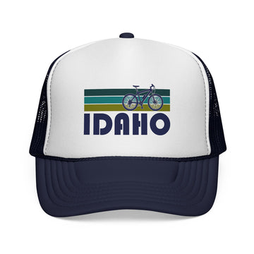 Buy dark-navy Idaho Retro Bike Trucker Hat - Vintage Style Idaho Cap
