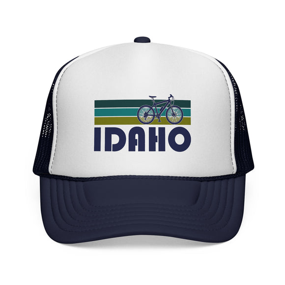 Idaho Retro Bike Trucker Hat - Vintage Style Idaho Cap