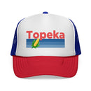Topeka, Kansas Retro Corn and Farm Trucker Hat-1