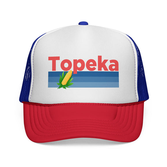 Topeka, Kansas Retro Corn and Farm Trucker Hat