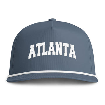 Atlanta Embroidered Rope Hat - Vintage Sunwashed Rope Cap, Comfort Colors