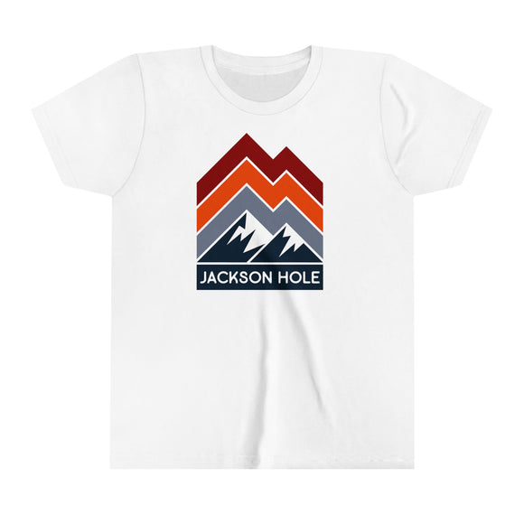 Jackson Hole, Wyoming Youth Shirt - Retro Mountain Jackson Hole Kid's T-Shirt
