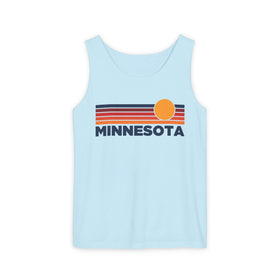 Buy chambray Minnesota Retro Sunstripe Tank Top | Comfort Colors - 100% Cotton