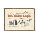 Big Bear Lake, California Ski Town Throw Blanket | Mountain Woven Blanket-1