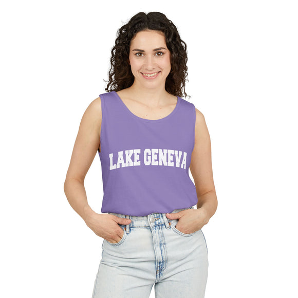 Lake Geneva, Wisconsin Tank Top Unisex | Comfort Colors - 100% Cotton