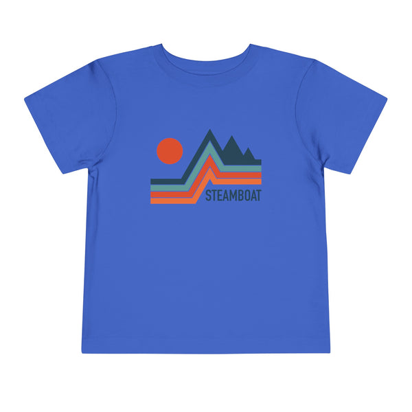 Steamboat, Colorado Toddler T-Shirt - Retro Palm Tree Toddler Steamboat Shirt