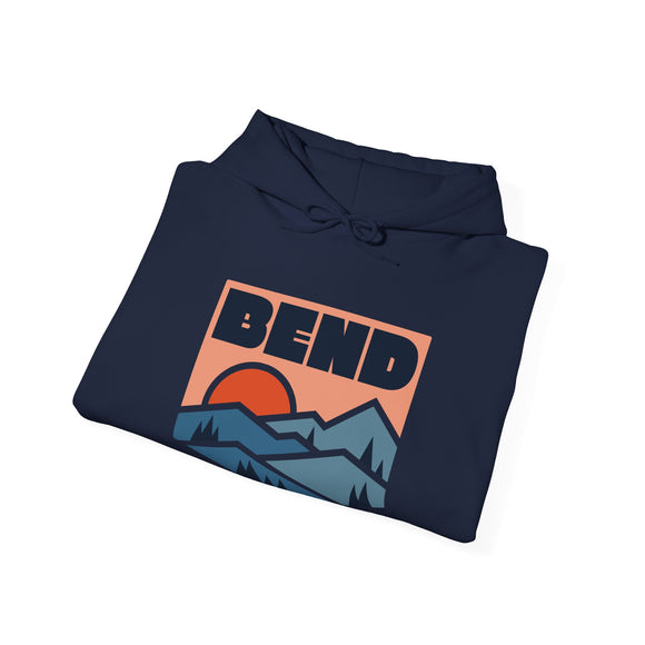 Bend, Oregon Hoodie - Unisex Mountain Bend Hoodie Graphic Sweatshirt