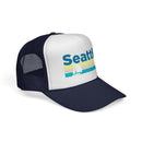 Seattle, Washington Retro Sailboat Trucker Hat-7