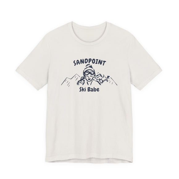 Sandpoint, Idaho Ski Babe T‑Shirt - Retro Skiing Graphic Tee