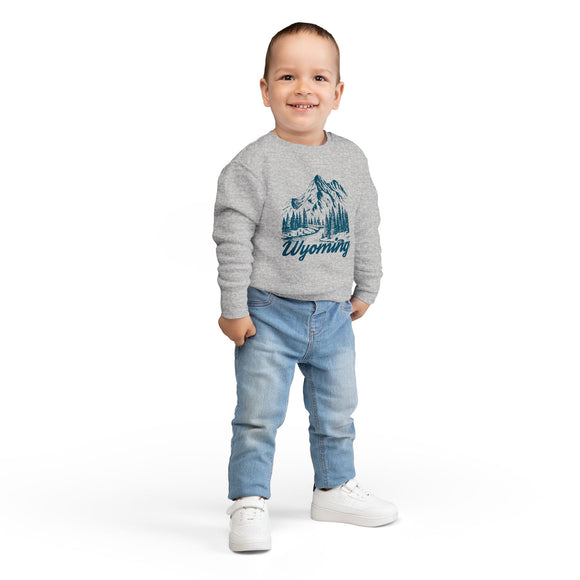 Wyoming Toddler Sweatshirt - Wyoming Toddler Crewneck Sweatshirt