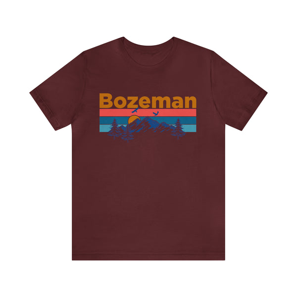 Bozeman, Montana Shirt - Mountain Sunset Unisex Bozeman T-Shirt