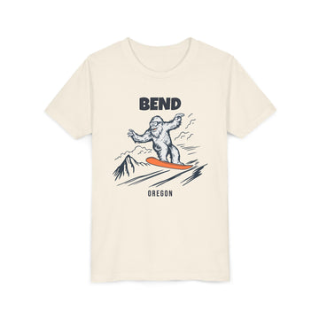 Bend, Oregon Yeti Snowboard Youth Tee - Kids Skiing Shirt