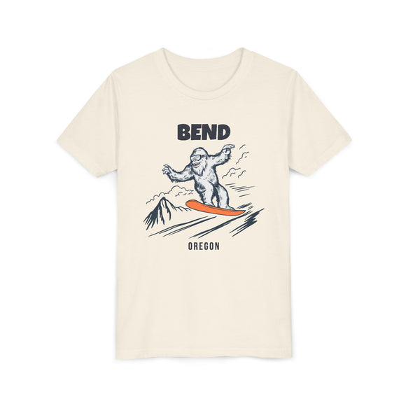 Bend, Oregon Yeti Snowboard Youth Tee - Kids Skiing Shirt