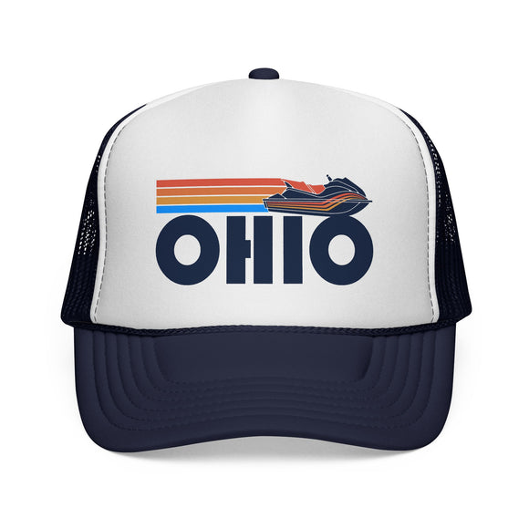 Ohio Retro PWC Boating Trucker Hat - Vintage Style Ohio Cap