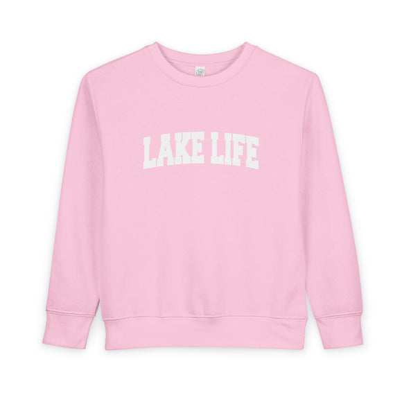 Lake Life Toddler Sweatshirt - Lake Life Toddler Crewneck Sweatshirt