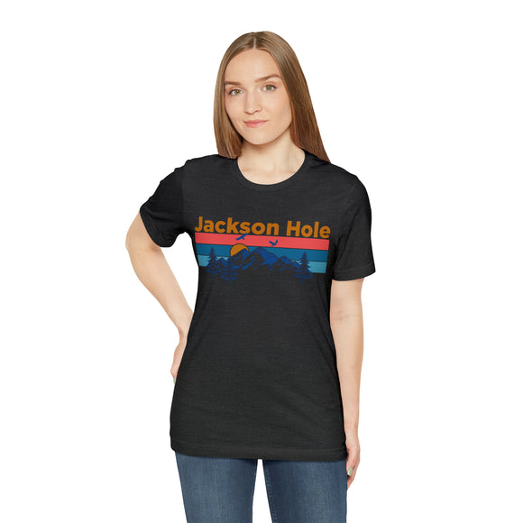 Jackson Hole, Wyoming Shirt - Mountain Sunset Unisex Jackson Hole T-Shirt